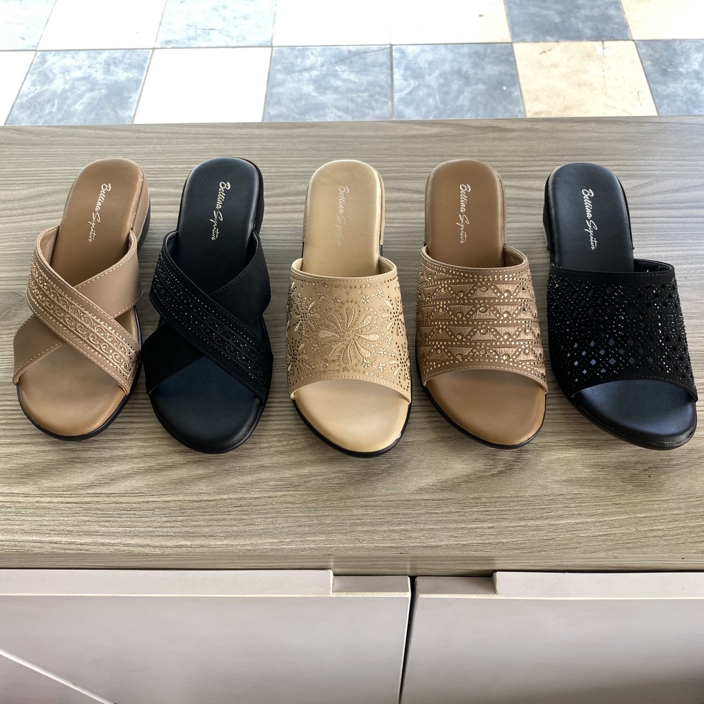 Sandal Wedges Cewek Wanita Bettina BS-5, Empuk, Ringan, Nyaman