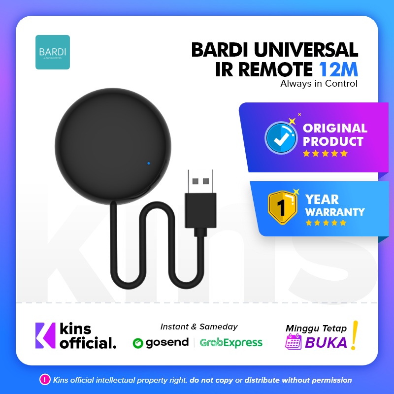 BARDI Smart UNIVERSAL IR REMOTE Wifi Wireless IoT For Home Automation