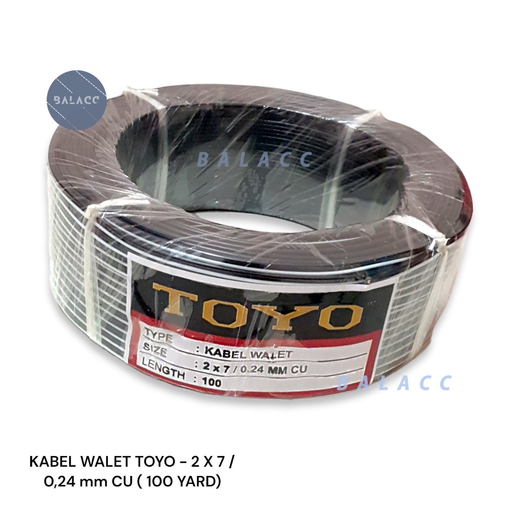 Kabel Tweeter Walet TOYO 2x7 Panjang 100 Yard Kabel Listrik Audio