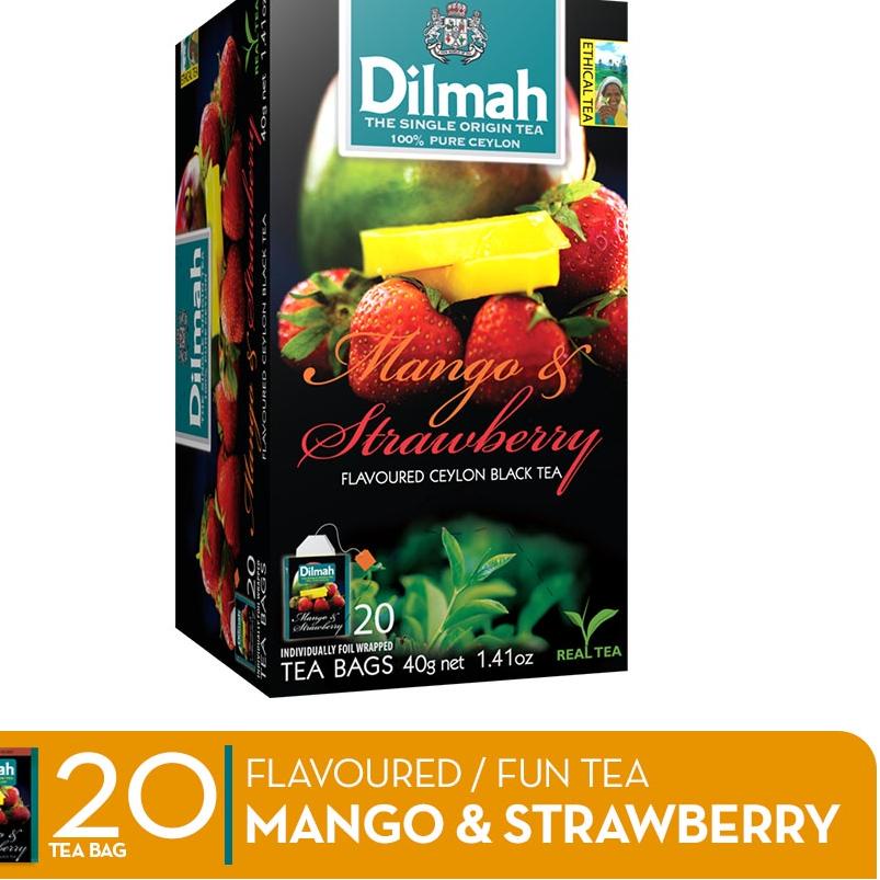 

♧ Dilmah Mango & Strawberry Tea - Teh Celup [Kemasan Foil Envelope 20s] ➷