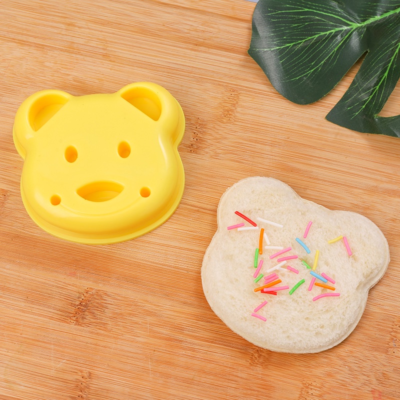 Mi.more Cetakan Pemotong Roti Sandwich Untuk Alat Dapur DIY Model Bear Kartun Beruang Pink Kucing