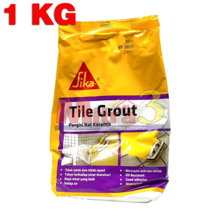 populer] SIKA Tile Grout 1 KG Semen Pengisi Nat Keramik Granit TileGrout Warna