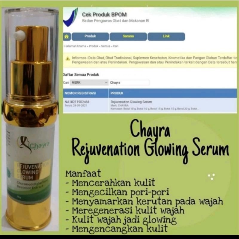 caira rejuvenation glowing serum #orlin beauty # BPOM