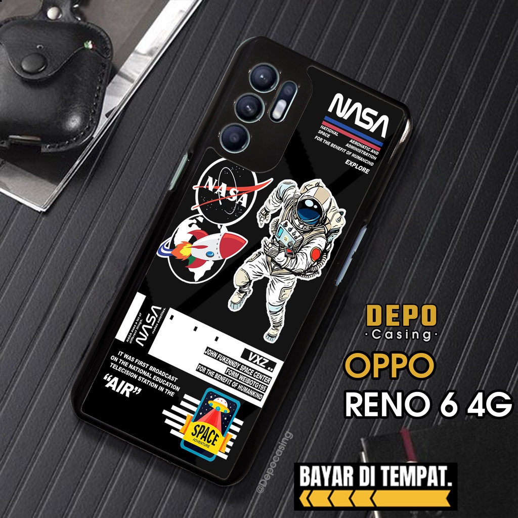 Case Oppo Reno 6 4G Casing Oppo Reno 6 4G Depo Casing [NASA] Case Glossy Case Aesthetic Custom Case 