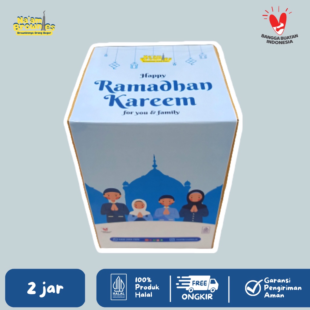 HAMPERS BINGKISAN RAMADHAN BROWNIES KERING ISI 2 TOPLES