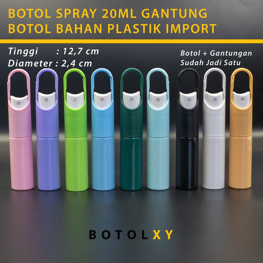 Botol Spray Gantung 20ml Plastik - Parfum Hand Sanitizer Travel Size