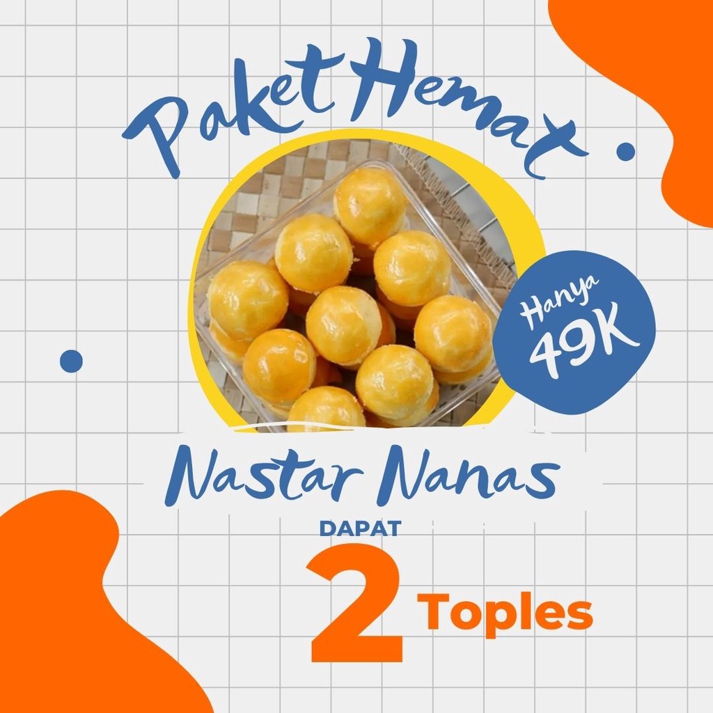 

Paket Hemat Kue Nastar Selai Nanas Empuk 2 Toples