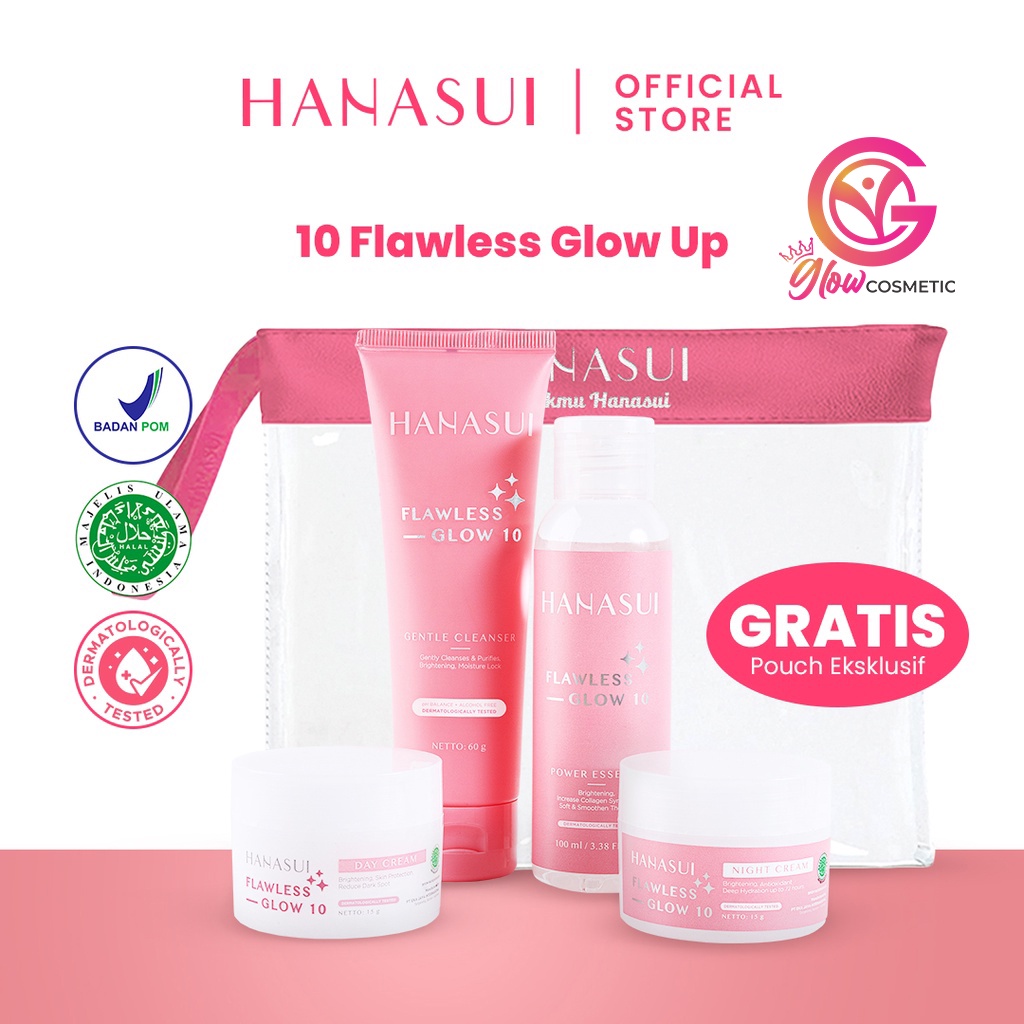 PAKET HANASUI FLAWLESS GLOW 10