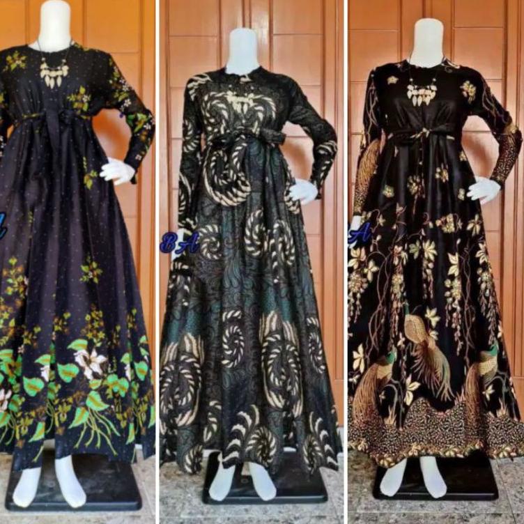 LANGSUNG ATC BAJU GAMIS BATIK WANITA TERBARU KEKINIAN - GAMIS BATIK JUMBO - MS GAMIS SRIWEDARI MAXI 