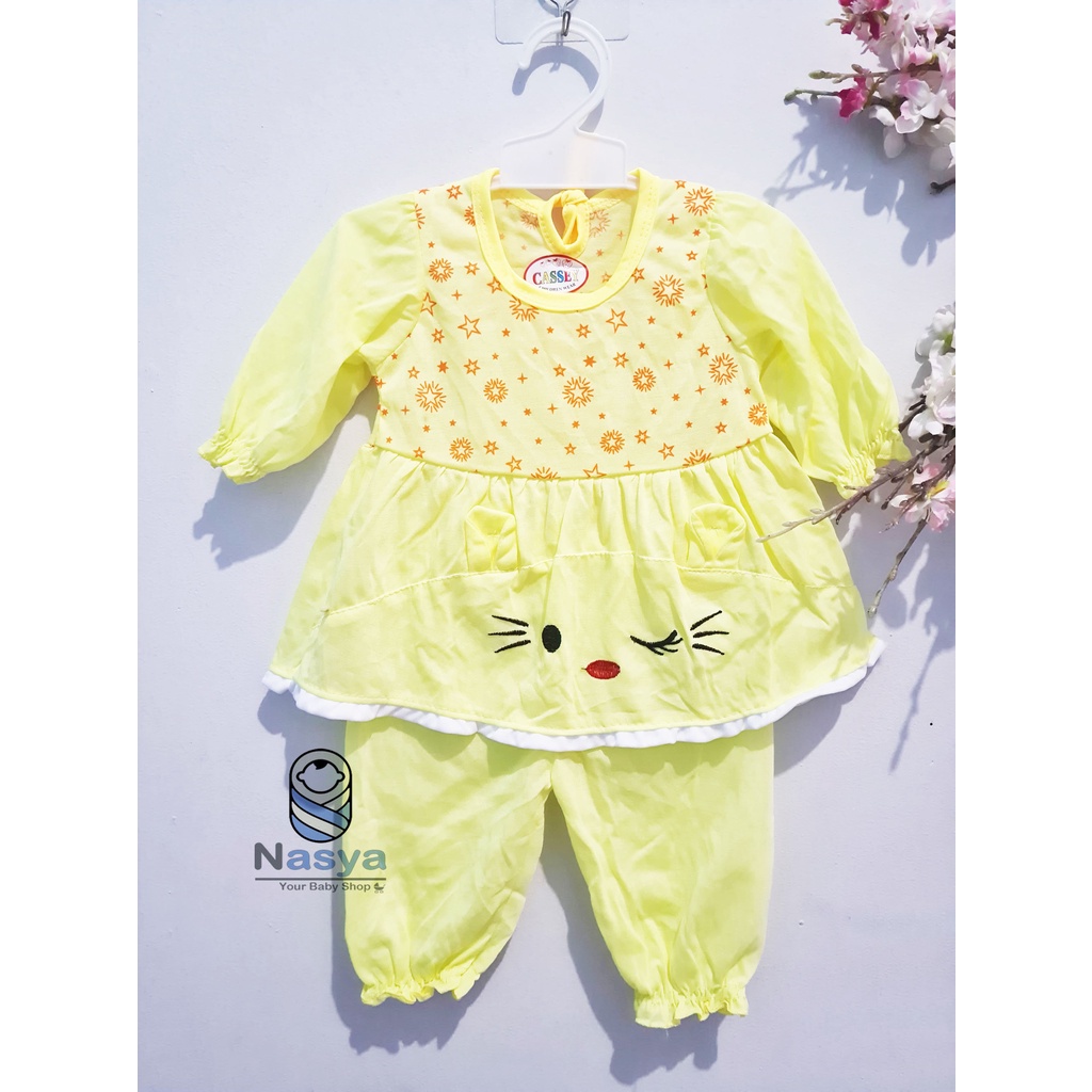 [N-021] Setelan Baju Panjang Bayi girl (3-6 bulan)