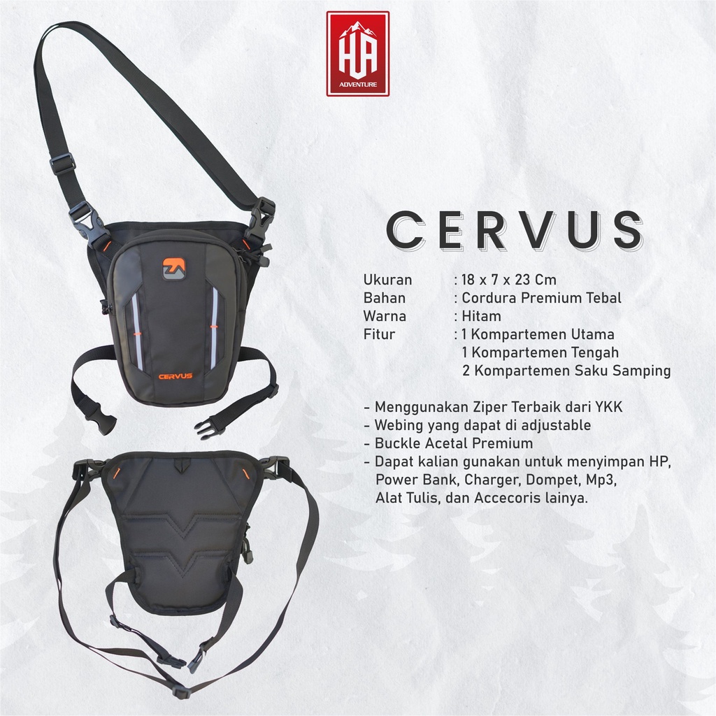 TAS SELEMPANG THIG BAG TAS PAHA ZARVENTURE SERI CERVUS