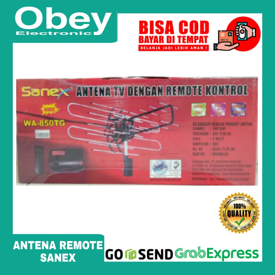 Antena TV Digital Outdoor dengan Remote + Booster + Kabel 10 Meter 10