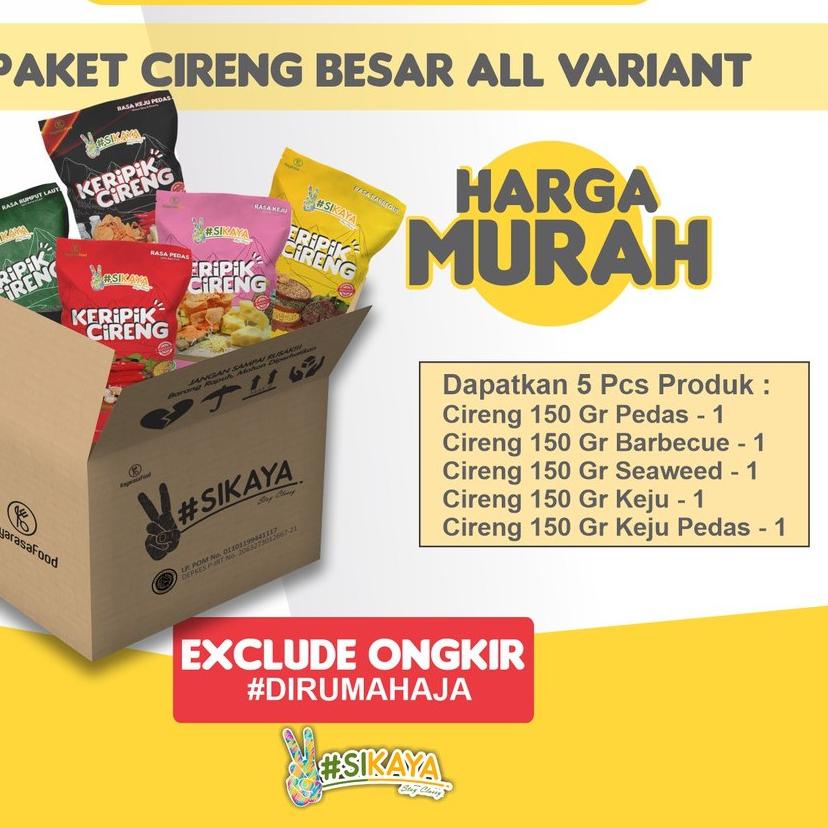 

♗ Paket Keripik Cireng Besar All Variant (135 Gram)-Sikaya ➥