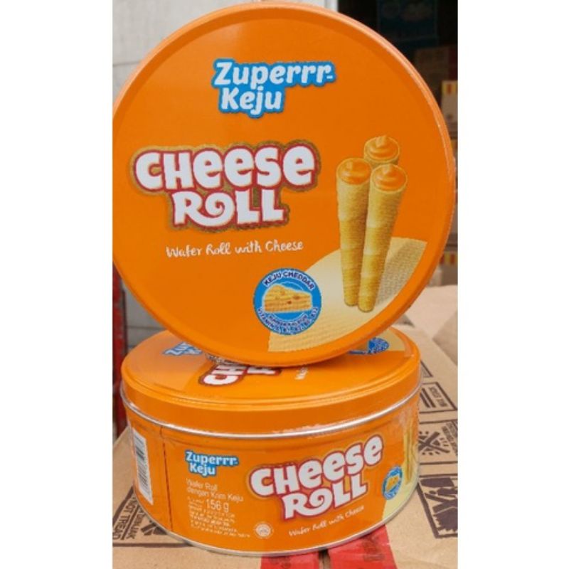 ZUPERRR KEJU / ZUPER KEJU CHEESE ROLL KALENG 156gr Murah