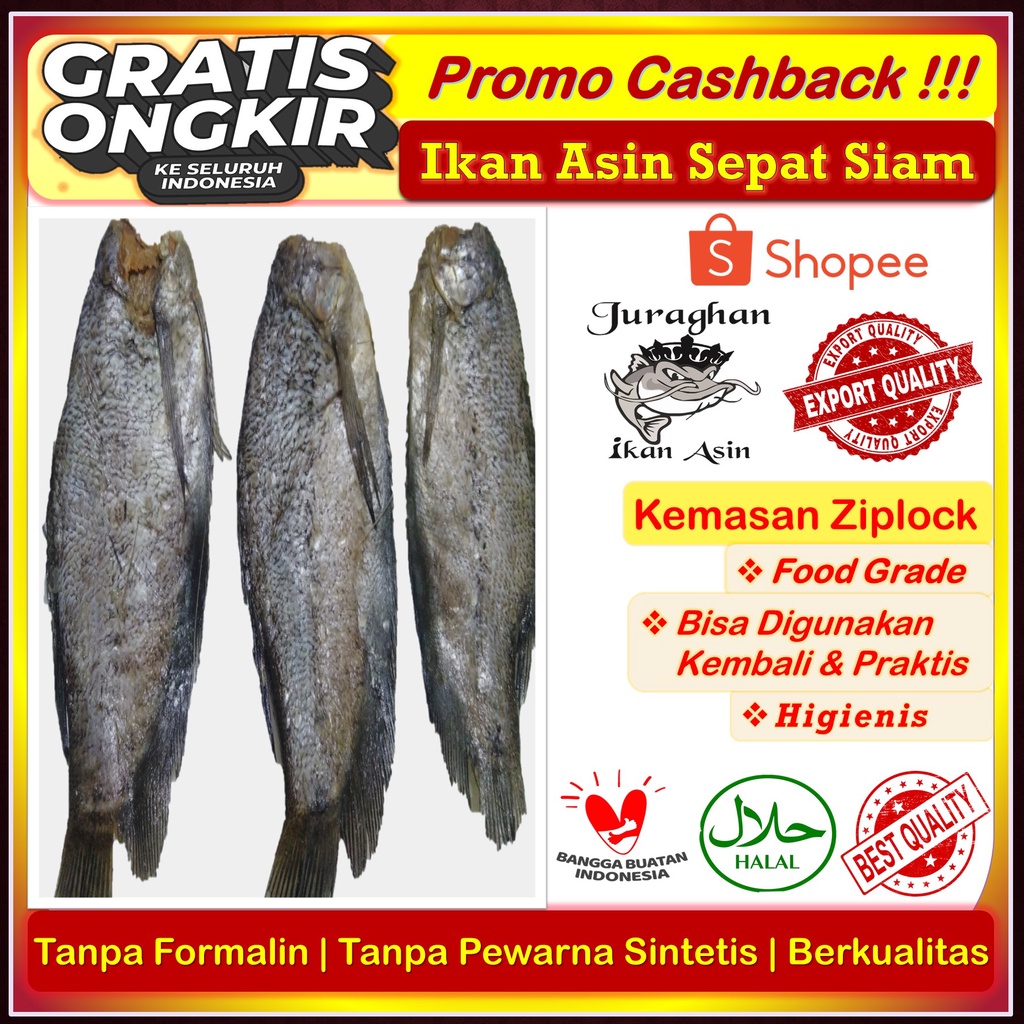 

Ikan Asin Sepat Siam Higienis Kualitas Premium dan TerEnak 1 Kg
