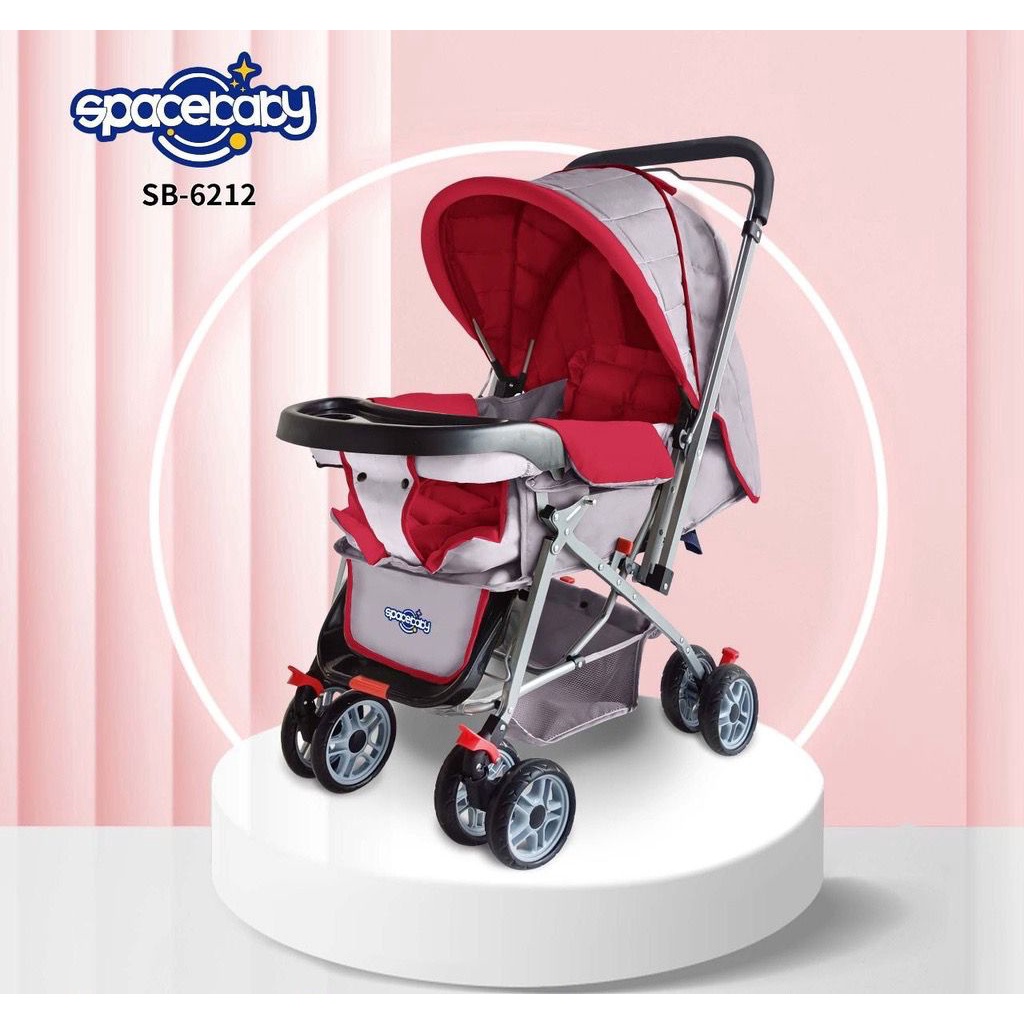 [Free Packing Kardus] Stroller Space Baby SB 6215, SB 6055, SB 6212, SB 6202 Reversible Handle Kereta Dorong Bayi Baby Stroller