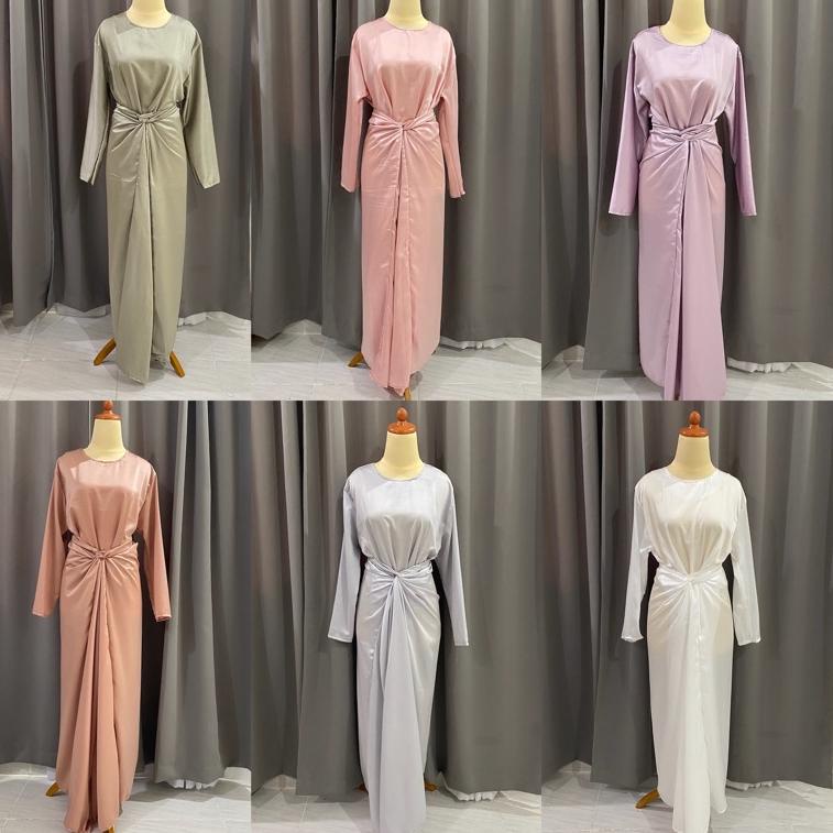 MENARIK INNER KAFTAN| TUNIC ROK LILIT | INNER LENGAN PANJANG | INNER DRESS|INNER SATIN |INNER OUTER 