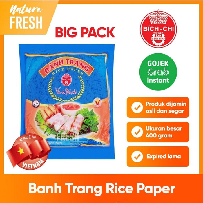 

Kulit Lumpia Vietnam Rice Paper Diameter 22 Cm - Vina Bich Chi Banh