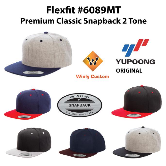 Topi Flexfit Yupoong Premium Classic Snapback 2-Tone 6089MT  ORIGINAL