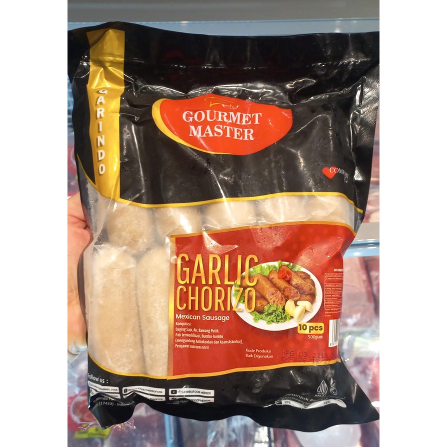 

GOURMET MASTER SAUSAGE CHORIZO GARLIC 500 gr