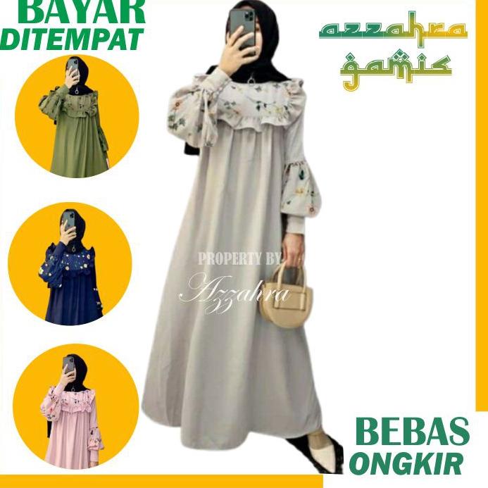 LANGSUNG ATC Gamis Remaja Wanita Muslimah Syari Murah Terbaru Kekinian Polos 2021