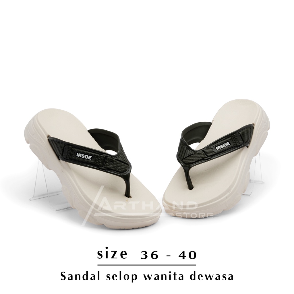 Sandal Jepit Polos Kekinian Ringan Bahan Karet Remaja &amp; Dewasa Ukuran 36-40