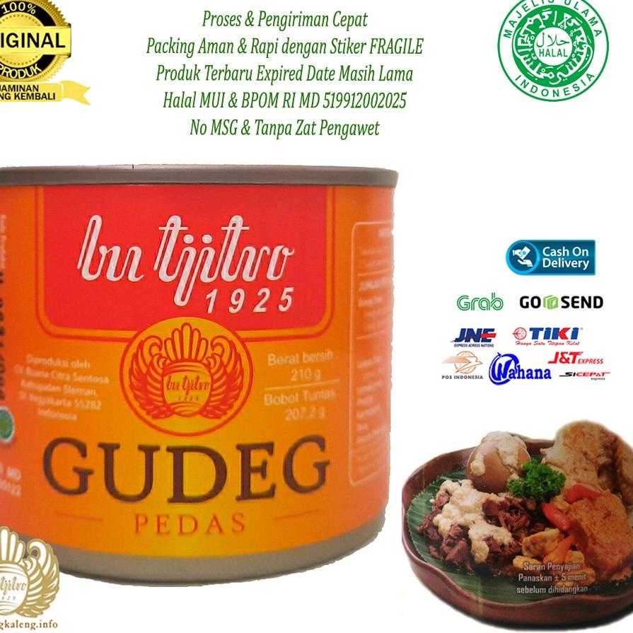 

Star Gudeg Kaleng Bu Tjitro Varian Pedas Asli Jogja - 210Gram serbuuu !
