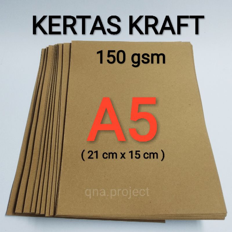 KERTAS KRAFT A5 150 gsm | KETAS SAMSON A5 |KERTAS SAMSON  150 gsm | KERTAS COKLAT | BROWN CRAFT | KE