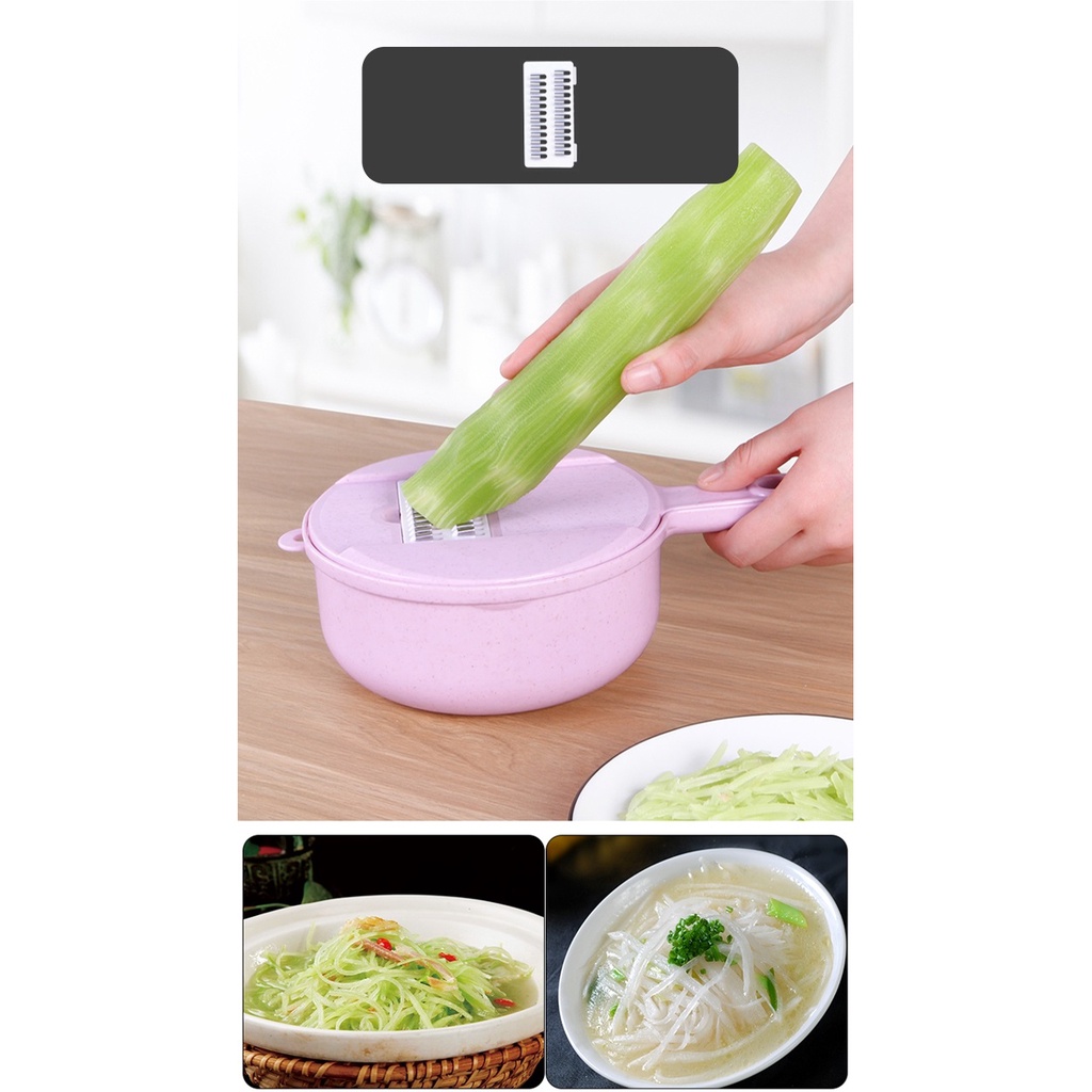 FYGALERY HL0142 Alat Potong Kentang Sayur 8 In 1 Multifungsi Pengiris Parutan Chopper Kitchen