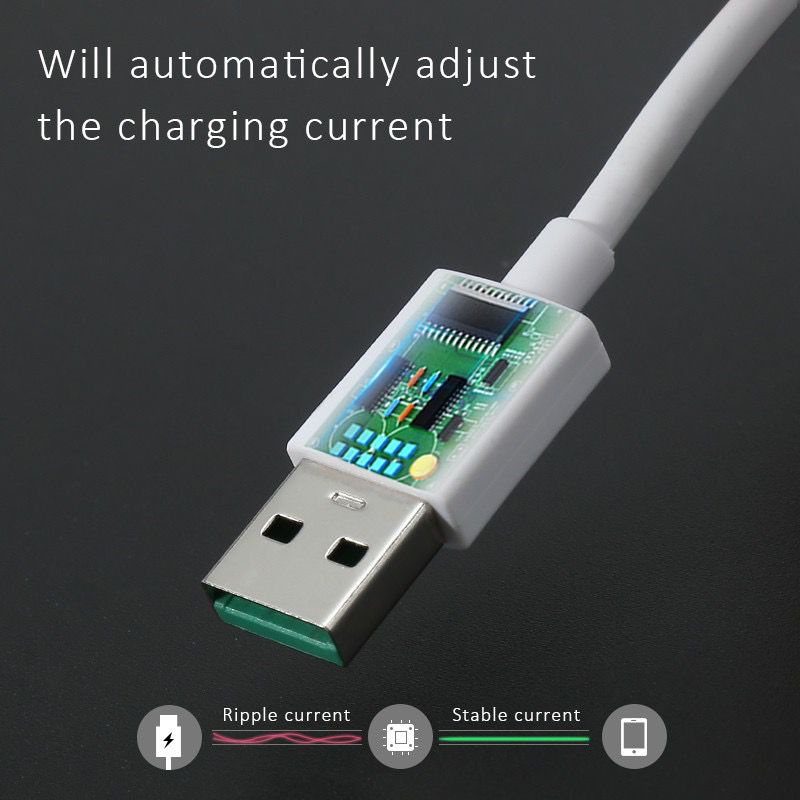 Kabel Data USB Type-C Super VOOC Fast Charging 4.5A 44W Panjang 1M untuk OPPO REALME ANDROID smart Phone BY SMOLL