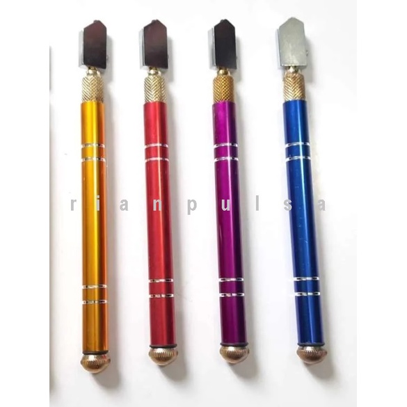 ALAT POTONG KACA pemotong Pen cutter glass Tipis Standar Tebal Keramik Tangan 5mm 8 mili warna