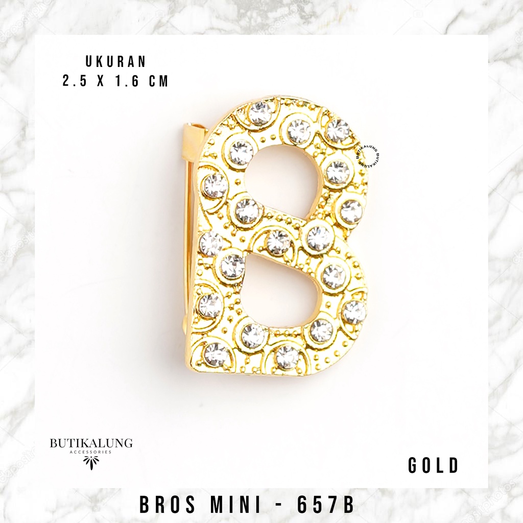 Bros B Mini Ukuran 2,5 Cm Warna Gold