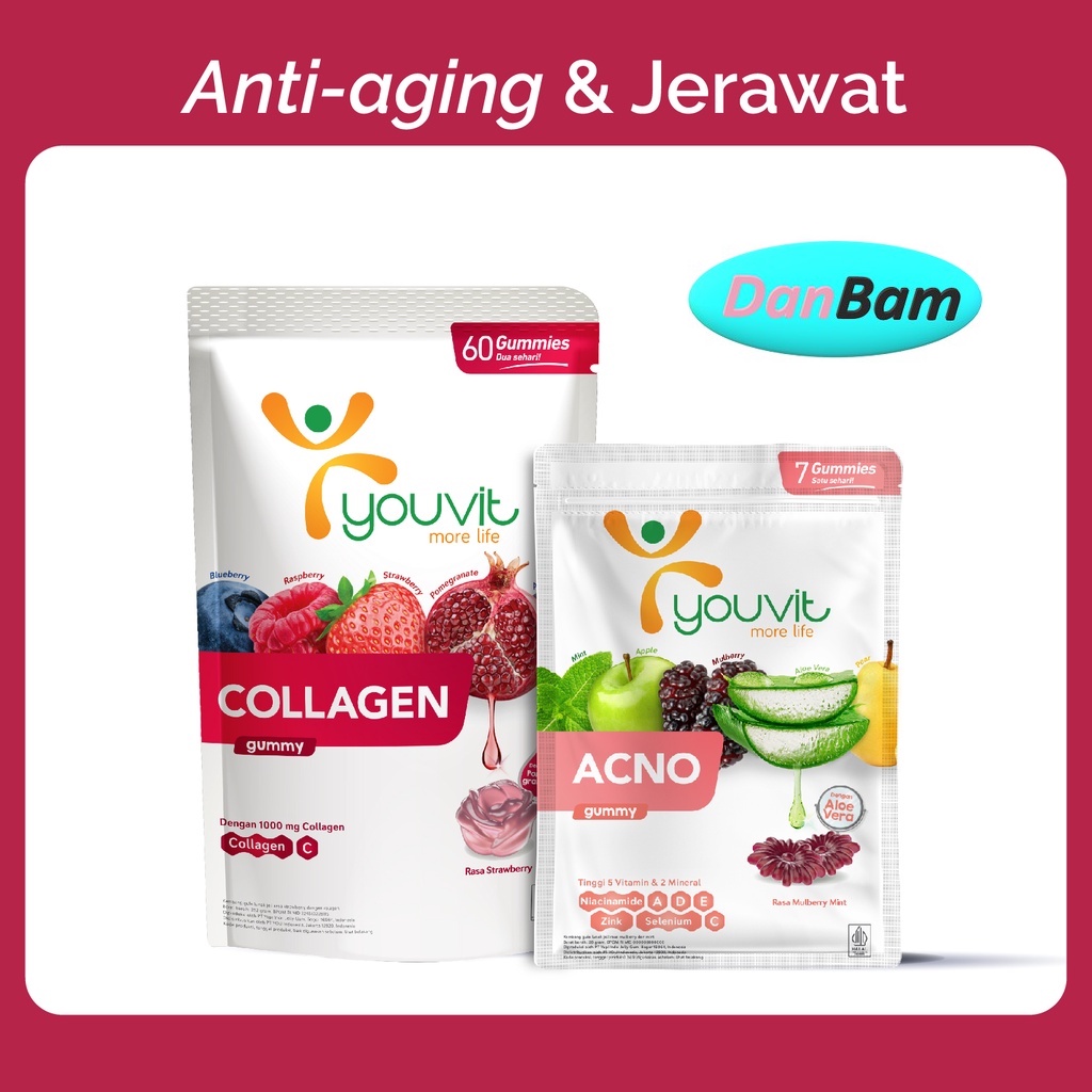 Youvit VERISOL®️ Bioactive Collagen Peptides®️ 30 Hari GRATIS 1 AcNO 7 Hari untuk Kulit Glowing