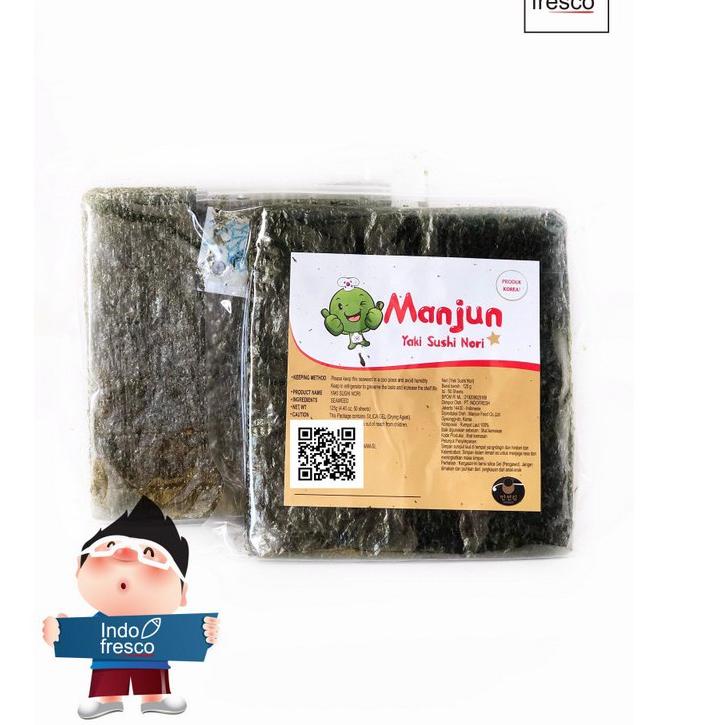 

♦ Manjun Yaki Sushi Nori- Rumput laut Lembaran- Roasted Seaweed 50lembar ←