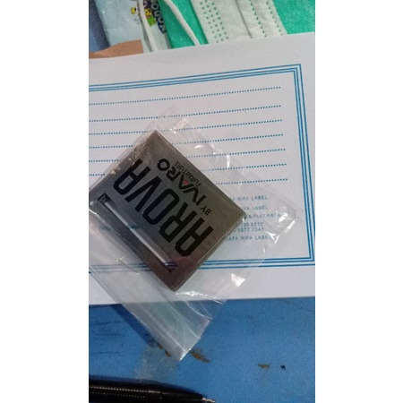 Label plat stainless