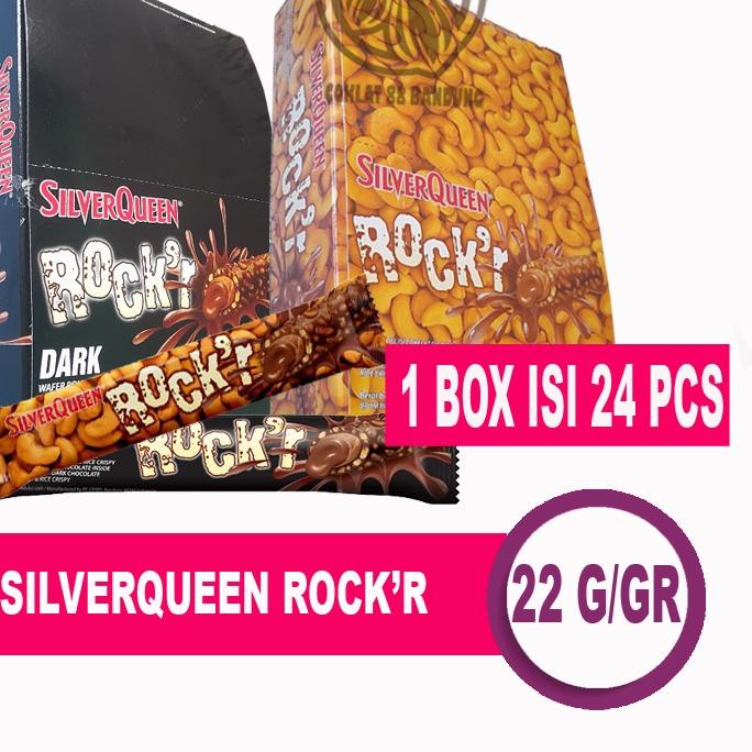 

➽ SILVERQUEEN ROCKR BOX ISI 24 X 22gr - COKELAT SILVER QUEEN ROCK'R ROCK R DARK MILK COKLAT ⅍