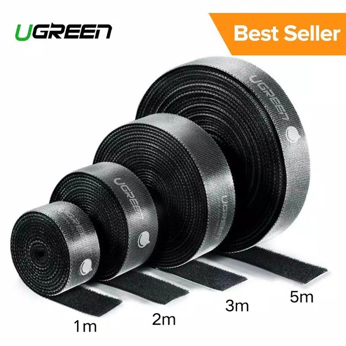

Terlaris Ugreen Velcro Cable Ties Meteran 1/2/3/5M Velcro Tie Cable Organizer