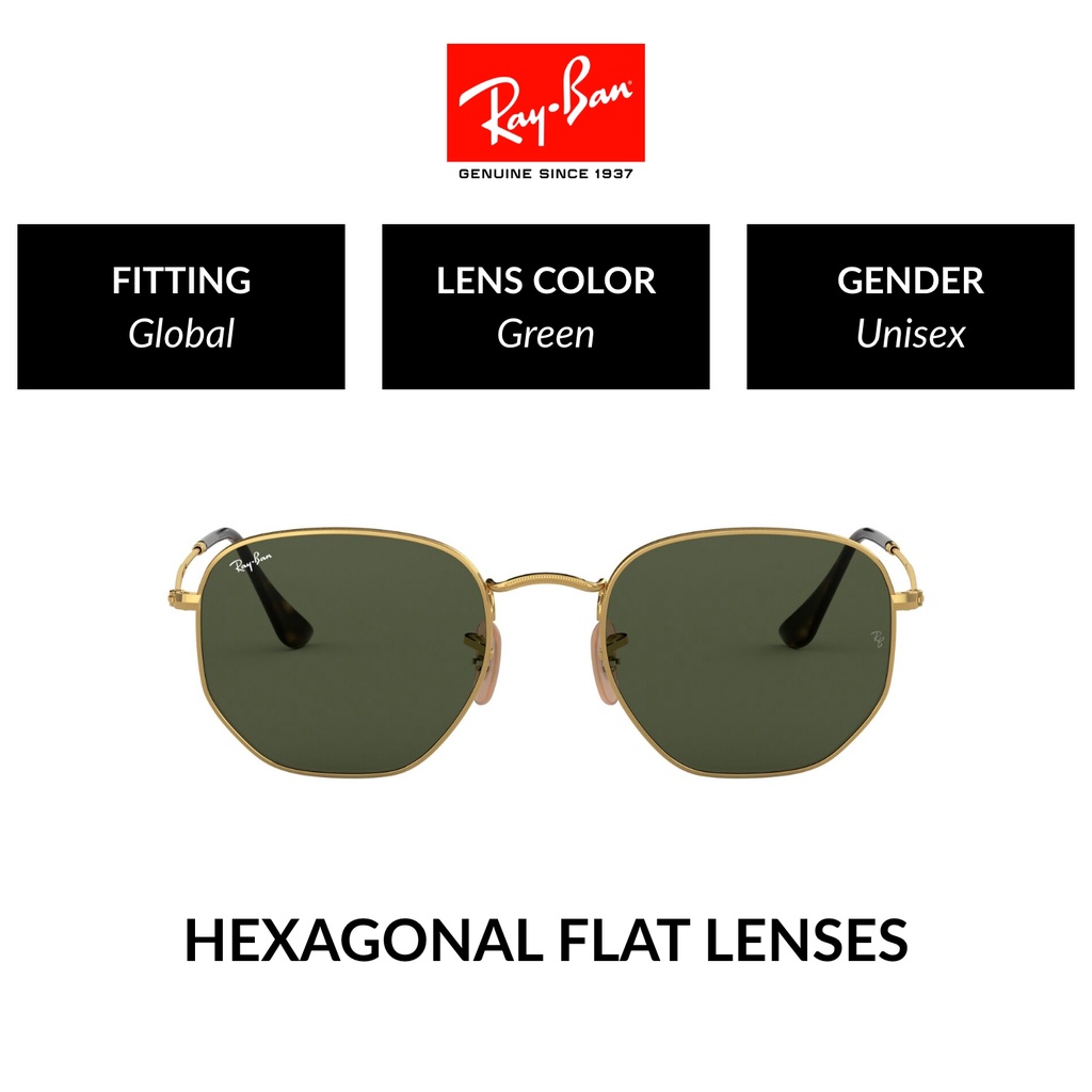 RAY-BAN Hexagonal | RB3548N 1 | Global Fitting | Sunglasses | 51mm