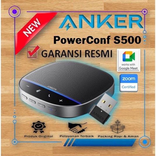 Terlaris Anker Powerconf S500 With 4 Mic For Meeting Speakerphone