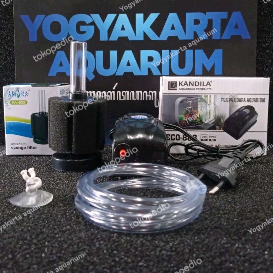 Paket lengkap sponge filter aerator komplit