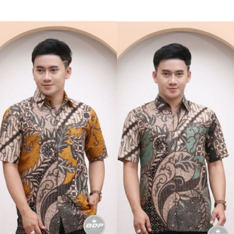 KEMEJA BATIK PRIA LENGAN PANJANG SIZE M L XL XXL BSWART Batik HRB026 kenango panjang padi