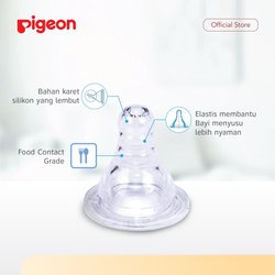 DOT Pigeon Babysafe Soft Touch Peristaltic PLUS PP Wide Neck Wideneck / Slim Neck Nipple Blister isi 3 S M L / Baby Safe Double Velves Silicon Nipple Isi 2 - Pengganti Dot Bayi