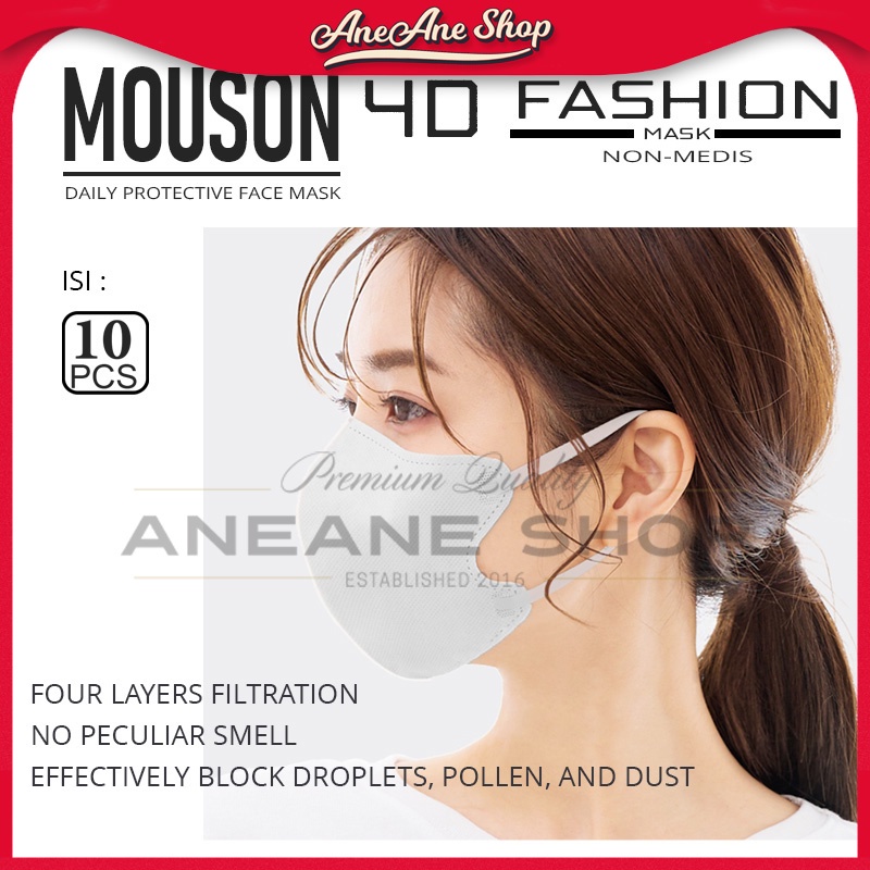 Masker Mouson Duckbill 4D Fashion Masker Non Medis Sekali Pakai 4 Ply