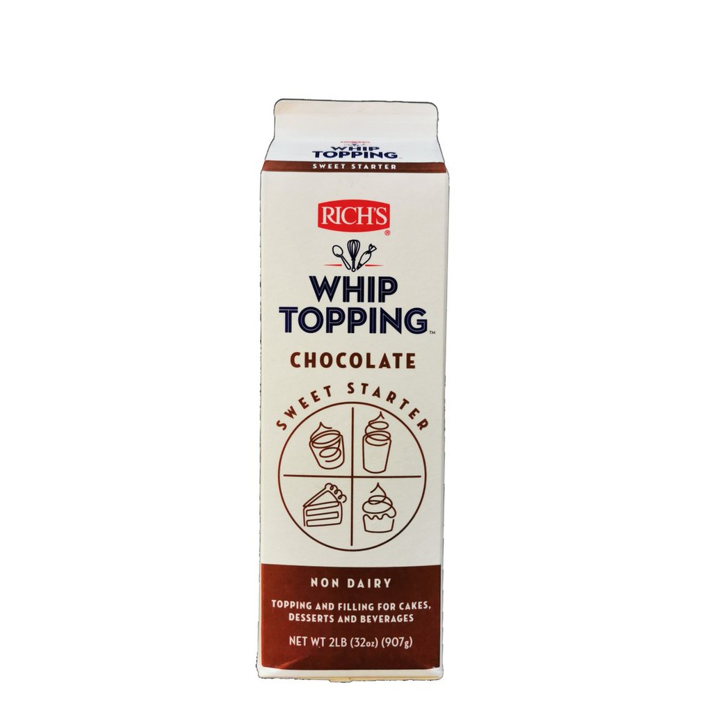 Rich's Whip Topping Chocolate / WhipCream Coklat 907gr