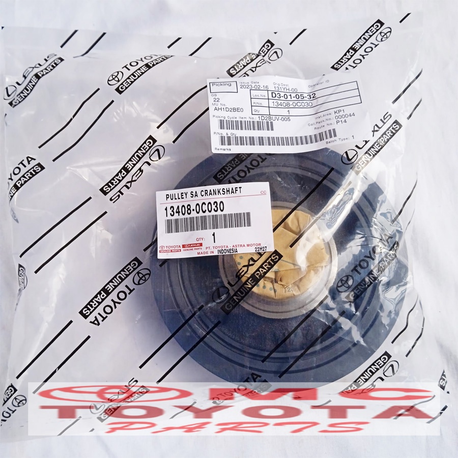 Pulley Poly Kruk As Crankshaft Innova Fortuner Hilux Hiace 13408-0C030