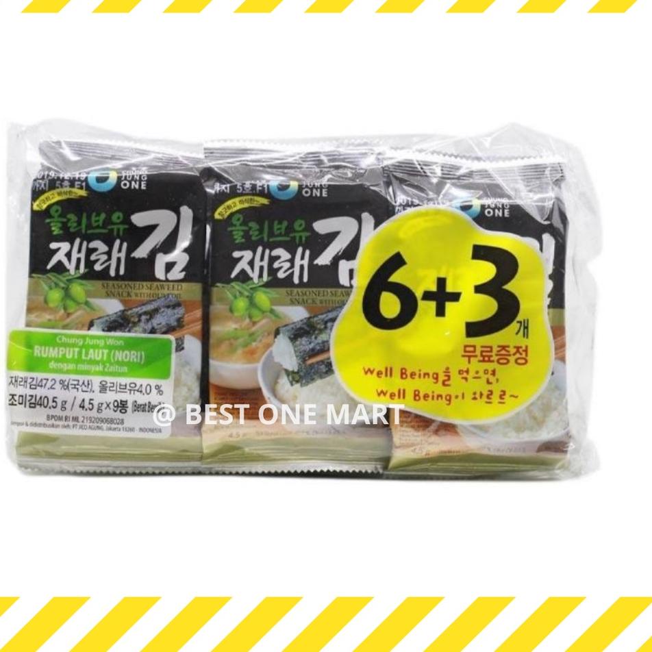 

Harga Terbaik Rumput Laut CJO (Nori/Seaweed) / Rumput Laut Olive Oil Korea 6 + 3