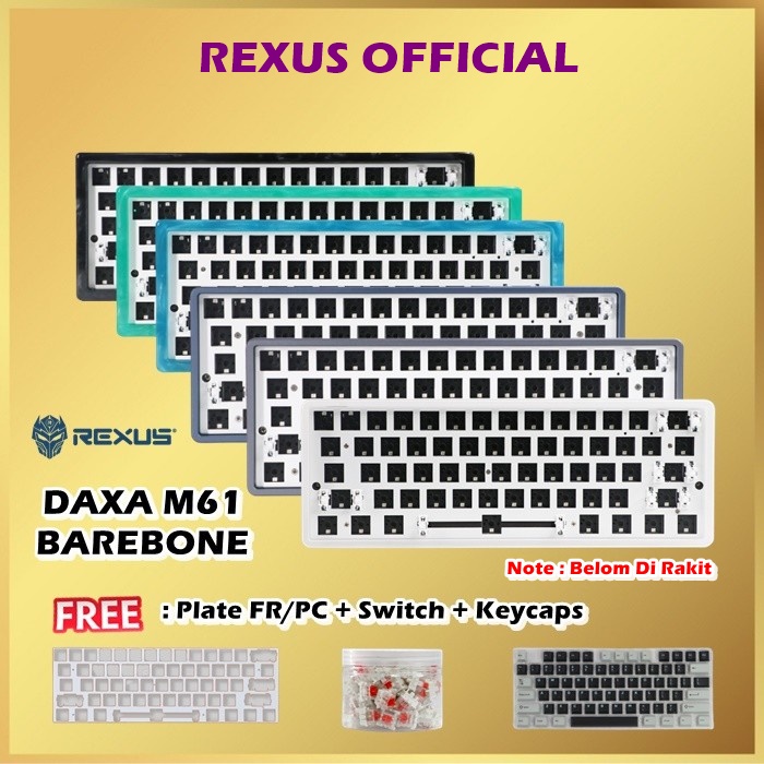 Rexus Daxa M61 Barebone CNC Case Gaming Mechanical Keyboard