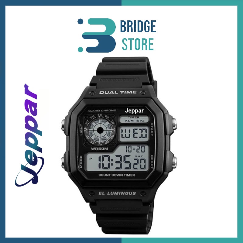 Jam Tangan Pria JEPPAR 1998 Digital LED / Jam Tangan Pria Water Resistant