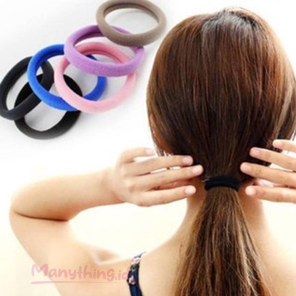 [CO Rp1K] Karet Rambut Polos Warna Warni Ikat Rambut Rubber Elastis Kunciran Karet Rubber Elastis