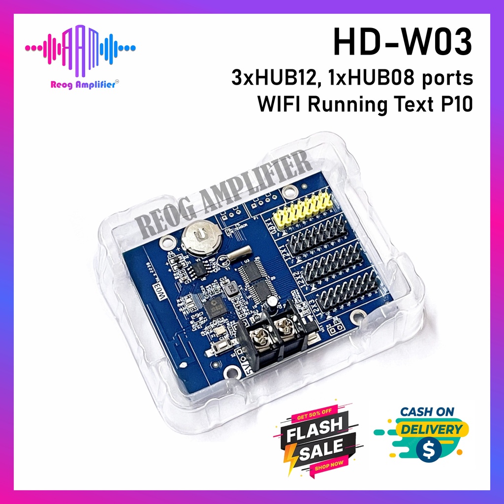 Controller Huidu HD-W03 W03 Wifi Panel Modul LED P10 P4.75 P7.62 Running Text HD-W00 W00 HD-W60 W60